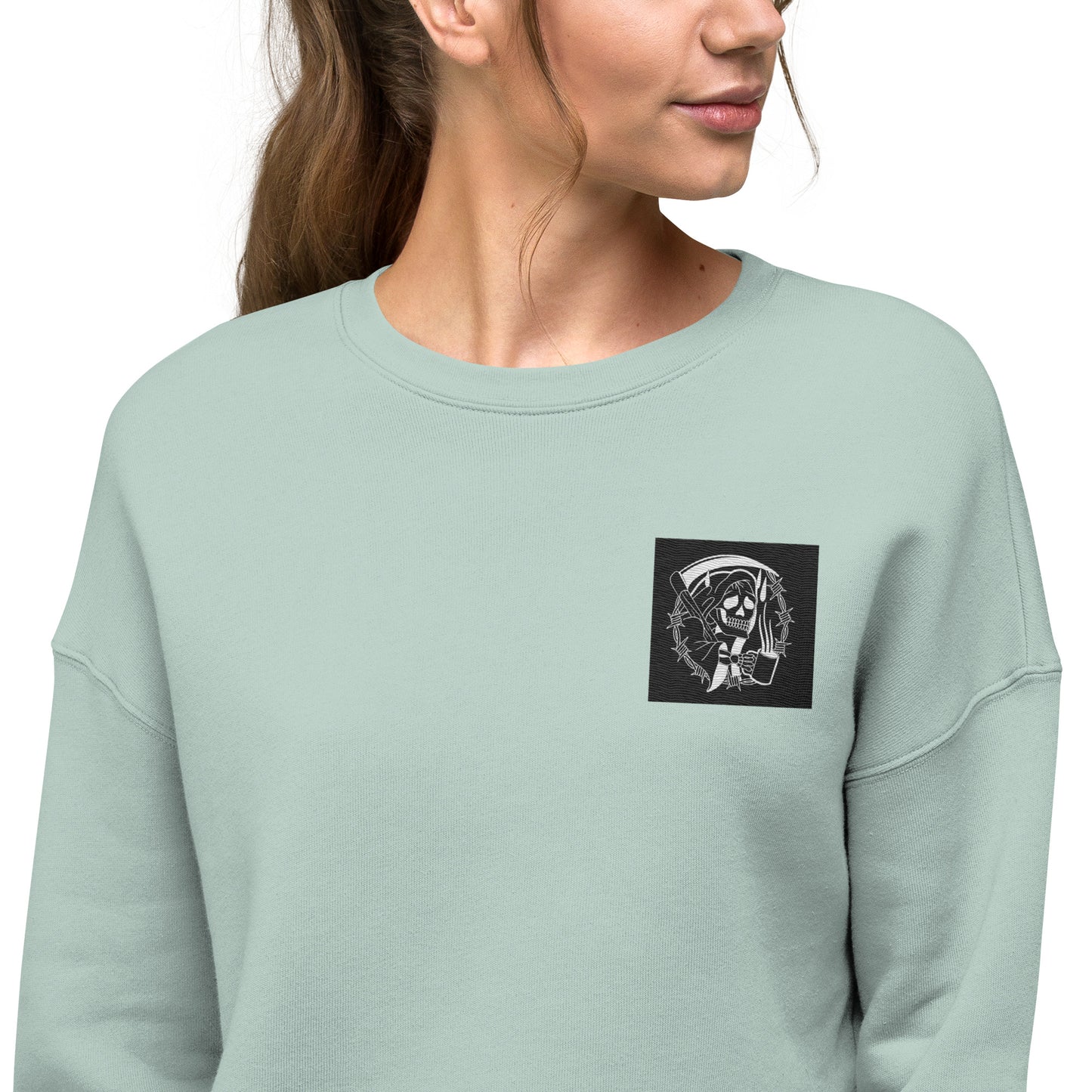 Black Death Crop Sweatshirt